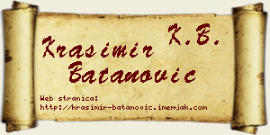 Krasimir Batanović vizit kartica